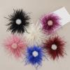 image:imageBeaded Feather Flower Large Brooch Pin for Women Men Elegant Oversized Dandelion Pompom Floral Brooches Pins Wedding Ceremony Cocktail Party Boutonniere Dress Accessories Jewelry 180mmBeige