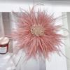 image:imageBeaded Feather Flower Large Brooch Pin for Women Men Elegant Oversized Dandelion Pompom Floral Brooches Pins Wedding Ceremony Cocktail Party Boutonniere Dress Accessories Jewelry 180mmPink
