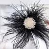 image:imageBeaded Feather Flower Large Brooch Pin for Women Men Elegant Oversized Dandelion Pompom Floral Brooches Pins Wedding Ceremony Cocktail Party Boutonniere Dress Accessories Jewelry 180mmBlack