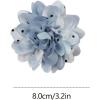 image:imageDainty Black Dots Flower Brooch Pin for Women Ladies Charming Satin Fabric Rose Peony Floral Brooches Hair Clips Pins Elegant Wedding Cocktail Party Hat Bag Suit Clothing Dress Accessories 3 inchesGrey Blue