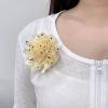 image:imageDainty Black Dots Flower Brooch Pin for Women Ladies Charming Satin Fabric Rose Peony Floral Brooches Hair Clips Pins Elegant Wedding Cocktail Party Hat Bag Suit Clothing Dress Accessories 3 inchesBeige