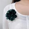 image:imageDainty Black Dots Flower Brooch Pin for Women Ladies Charming Satin Fabric Rose Peony Floral Brooches Hair Clips Pins Elegant Wedding Cocktail Party Hat Bag Suit Clothing Dress Accessories 3 inchesBlackish Green