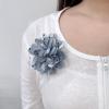 image:imageDainty Black Dots Flower Brooch Pin for Women Ladies Charming Satin Fabric Rose Peony Floral Brooches Hair Clips Pins Elegant Wedding Cocktail Party Hat Bag Suit Clothing Dress Accessories 3 inchesGrey Blue