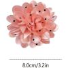 image:imageDainty Black Dots Flower Brooch Pin for Women Ladies Charming Satin Fabric Rose Peony Floral Brooches Hair Clips Pins Elegant Wedding Cocktail Party Hat Bag Suit Clothing Dress Accessories 3 inchesPeach Pink