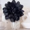 image:imageDainty Black Dots Flower Brooch Pin for Women Ladies Charming Satin Fabric Rose Peony Floral Brooches Hair Clips Pins Elegant Wedding Cocktail Party Hat Bag Suit Clothing Dress Accessories 3 inchesBlack