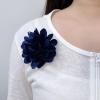 image:imageDainty Black Dots Flower Brooch Pin for Women Ladies Charming Satin Fabric Rose Peony Floral Brooches Hair Clips Pins Elegant Wedding Cocktail Party Hat Bag Suit Clothing Dress Accessories 3 inchesNavy