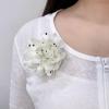image:imageDainty Black Dots Flower Brooch Pin for Women Ladies Charming Satin Fabric Rose Peony Floral Brooches Hair Clips Pins Elegant Wedding Cocktail Party Hat Bag Suit Clothing Dress Accessories 3 inchesWhite