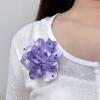 image:imageDainty Black Dots Flower Brooch Pin for Women Ladies Charming Satin Fabric Rose Peony Floral Brooches Hair Clips Pins Elegant Wedding Cocktail Party Hat Bag Suit Clothing Dress Accessories 3 inchesLilac