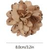 image:imageDainty Black Dots Flower Brooch Pin for Women Ladies Charming Satin Fabric Rose Peony Floral Brooches Hair Clips Pins Elegant Wedding Cocktail Party Hat Bag Suit Clothing Dress Accessories 3 inchesKhaki