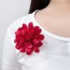 image:imageDainty Black Dots Flower Brooch Pin for Women Ladies Charming Satin Fabric Rose Peony Floral Brooches Hair Clips Pins Elegant Wedding Cocktail Party Hat Bag Suit Clothing Dress Accessories 3 inchesFushcia