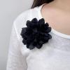 image:imageDainty Black Dots Flower Brooch Pin for Women Ladies Charming Satin Fabric Rose Peony Floral Brooches Hair Clips Pins Elegant Wedding Cocktail Party Hat Bag Suit Clothing Dress Accessories 3 inchesBlack