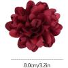 image:imageDainty Black Dots Flower Brooch Pin for Women Ladies Charming Satin Fabric Rose Peony Floral Brooches Hair Clips Pins Elegant Wedding Cocktail Party Hat Bag Suit Clothing Dress Accessories 3 inchesWine Red