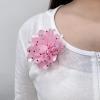 image:imageDainty Black Dots Flower Brooch Pin for Women Ladies Charming Satin Fabric Rose Peony Floral Brooches Hair Clips Pins Elegant Wedding Cocktail Party Hat Bag Suit Clothing Dress Accessories 3 inchesPink