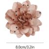 image:imageDainty Black Dots Flower Brooch Pin for Women Ladies Charming Satin Fabric Rose Peony Floral Brooches Hair Clips Pins Elegant Wedding Cocktail Party Hat Bag Suit Clothing Dress Accessories 3 inchesSandy Brown