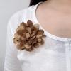image:imageDainty Black Dots Flower Brooch Pin for Women Ladies Charming Satin Fabric Rose Peony Floral Brooches Hair Clips Pins Elegant Wedding Cocktail Party Hat Bag Suit Clothing Dress Accessories 3 inchesKhaki