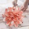 image:imageDainty Black Dots Flower Brooch Pin for Women Ladies Charming Satin Fabric Rose Peony Floral Brooches Hair Clips Pins Elegant Wedding Cocktail Party Hat Bag Suit Clothing Dress Accessories 3 inchesCoral Pink