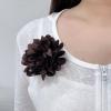 image:imageDainty Black Dots Flower Brooch Pin for Women Ladies Charming Satin Fabric Rose Peony Floral Brooches Hair Clips Pins Elegant Wedding Cocktail Party Hat Bag Suit Clothing Dress Accessories 3 inchesBrown