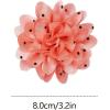 image:imageDainty Black Dots Flower Brooch Pin for Women Ladies Charming Satin Fabric Rose Peony Floral Brooches Hair Clips Pins Elegant Wedding Cocktail Party Hat Bag Suit Clothing Dress Accessories 3 inchesCoral Pink