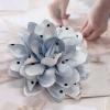 image:imageDainty Black Dots Flower Brooch Pin for Women Ladies Charming Satin Fabric Rose Peony Floral Brooches Hair Clips Pins Elegant Wedding Cocktail Party Hat Bag Suit Clothing Dress Accessories 3 inchesGrey Blue