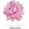 image:imageDainty Black Dots Flower Brooch Pin for Women Ladies Charming Satin Fabric Rose Peony Floral Brooches Hair Clips Pins Elegant Wedding Cocktail Party Hat Bag Suit Clothing Dress Accessories 3 inchesPink