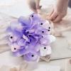 image:imageDainty Black Dots Flower Brooch Pin for Women Ladies Charming Satin Fabric Rose Peony Floral Brooches Hair Clips Pins Elegant Wedding Cocktail Party Hat Bag Suit Clothing Dress Accessories 3 inchesLilac