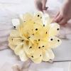 image:imageDainty Black Dots Flower Brooch Pin for Women Ladies Charming Satin Fabric Rose Peony Floral Brooches Hair Clips Pins Elegant Wedding Cocktail Party Hat Bag Suit Clothing Dress Accessories 3 inchesBeige