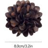 image:imageDainty Black Dots Flower Brooch Pin for Women Ladies Charming Satin Fabric Rose Peony Floral Brooches Hair Clips Pins Elegant Wedding Cocktail Party Hat Bag Suit Clothing Dress Accessories 3 inchesBrown