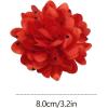 image:imageDainty Black Dots Flower Brooch Pin for Women Ladies Charming Satin Fabric Rose Peony Floral Brooches Hair Clips Pins Elegant Wedding Cocktail Party Hat Bag Suit Clothing Dress Accessories 3 inchesRed