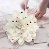 image:imageDainty Black Dots Flower Brooch Pin for Women Ladies Charming Satin Fabric Rose Peony Floral Brooches Hair Clips Pins Elegant Wedding Cocktail Party Hat Bag Suit Clothing Dress Accessories 3 inchesWhite