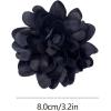 image:imageDainty Black Dots Flower Brooch Pin for Women Ladies Charming Satin Fabric Rose Peony Floral Brooches Hair Clips Pins Elegant Wedding Cocktail Party Hat Bag Suit Clothing Dress Accessories 3 inchesBlack