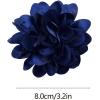 image:imageDainty Black Dots Flower Brooch Pin for Women Ladies Charming Satin Fabric Rose Peony Floral Brooches Hair Clips Pins Elegant Wedding Cocktail Party Hat Bag Suit Clothing Dress Accessories 3 inchesNavy