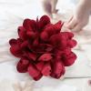 image:imageDainty Black Dots Flower Brooch Pin for Women Ladies Charming Satin Fabric Rose Peony Floral Brooches Hair Clips Pins Elegant Wedding Cocktail Party Hat Bag Suit Clothing Dress Accessories 3 inchesWine Red