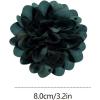 image:imageDainty Black Dots Flower Brooch Pin for Women Ladies Charming Satin Fabric Rose Peony Floral Brooches Hair Clips Pins Elegant Wedding Cocktail Party Hat Bag Suit Clothing Dress Accessories 3 inchesBlackish Green