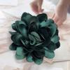 image:imageDainty Black Dots Flower Brooch Pin for Women Ladies Charming Satin Fabric Rose Peony Floral Brooches Hair Clips Pins Elegant Wedding Cocktail Party Hat Bag Suit Clothing Dress Accessories 3 inchesBlackish Green
