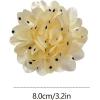 image:imageDainty Black Dots Flower Brooch Pin for Women Ladies Charming Satin Fabric Rose Peony Floral Brooches Hair Clips Pins Elegant Wedding Cocktail Party Hat Bag Suit Clothing Dress Accessories 3 inchesBeige