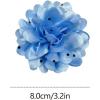 image:imageDainty Black Dots Flower Brooch Pin for Women Ladies Charming Satin Fabric Rose Peony Floral Brooches Hair Clips Pins Elegant Wedding Cocktail Party Hat Bag Suit Clothing Dress Accessories 3 inchesSky Blue