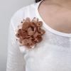 image:imageDainty Black Dots Flower Brooch Pin for Women Ladies Charming Satin Fabric Rose Peony Floral Brooches Hair Clips Pins Elegant Wedding Cocktail Party Hat Bag Suit Clothing Dress Accessories 3 inchesSandy Brown