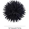 image:imageDtja 4 Large Daisy Fabric Flower Brooch for Women Girls Dainty Lightweight Colorful PomPom Fluffy Floral Brooches Lapel Hair Clip Hat Bag Pins Elegant Wedding Cocktail Birthday Party Dress Accessories JewelryBlack