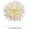 image:imageDtja 4 Large Daisy Fabric Flower Brooch for Women Girls Dainty Lightweight Colorful PomPom Fluffy Floral Brooches Lapel Hair Clip Hat Bag Pins Elegant Wedding Cocktail Birthday Party Dress Accessories JewelryBeige