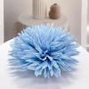 image:imageDtja 4 Large Daisy Fabric Flower Brooch for Women Girls Dainty Lightweight Colorful PomPom Fluffy Floral Brooches Lapel Hair Clip Hat Bag Pins Elegant Wedding Cocktail Birthday Party Dress Accessories JewelryBlue
