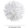 image:imageDtja 4 Large Daisy Fabric Flower Brooch for Women Girls Dainty Lightweight Colorful PomPom Fluffy Floral Brooches Lapel Hair Clip Hat Bag Pins Elegant Wedding Cocktail Birthday Party Dress Accessories JewelryWhite