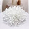 image:imageDtja 4 Large Daisy Fabric Flower Brooch for Women Girls Dainty Lightweight Colorful PomPom Fluffy Floral Brooches Lapel Hair Clip Hat Bag Pins Elegant Wedding Cocktail Birthday Party Dress Accessories JewelryWhite