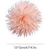 image:imageDtja 4 Large Daisy Fabric Flower Brooch for Women Girls Dainty Lightweight Colorful PomPom Fluffy Floral Brooches Lapel Hair Clip Hat Bag Pins Elegant Wedding Cocktail Birthday Party Dress Accessories JewelryPinkishorange