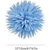 image:imageDtja 4 Large Daisy Fabric Flower Brooch for Women Girls Dainty Lightweight Colorful PomPom Fluffy Floral Brooches Lapel Hair Clip Hat Bag Pins Elegant Wedding Cocktail Birthday Party Dress Accessories JewelryBlue