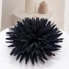 image:imageDtja 4 Large Daisy Fabric Flower Brooch for Women Girls Dainty Lightweight Colorful PomPom Fluffy Floral Brooches Lapel Hair Clip Hat Bag Pins Elegant Wedding Cocktail Birthday Party Dress Accessories JewelryBlack