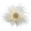 image:imageBeaded Feather Flower Large Brooch Pin for Women Men Elegant Oversized Dandelion Pompom Floral Brooches Pins Wedding Ceremony Cocktail Party Boutonniere Dress Accessories Jewelry 180mmBeige