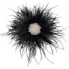 image:imageBeaded Feather Flower Large Brooch Pin for Women Men Elegant Oversized Dandelion Pompom Floral Brooches Pins Wedding Ceremony Cocktail Party Boutonniere Dress Accessories Jewelry 180mmBlack
