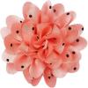 image:imageDainty Black Dots Flower Brooch Pin for Women Ladies Charming Satin Fabric Rose Peony Floral Brooches Hair Clips Pins Elegant Wedding Cocktail Party Hat Bag Suit Clothing Dress Accessories 3 inchesCoral Pink
