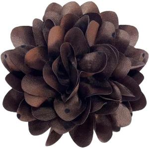 image:imageDainty Black Dots Flower Brooch Pin for Women Ladies Charming Satin Fabric Rose Peony Floral Brooches Hair Clips Pins Elegant Wedding Cocktail Party Hat Bag Suit Clothing Dress Accessories 3 inchesBrown