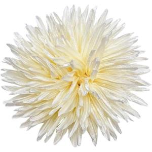 image:imageDtja 4 Large Daisy Fabric Flower Brooch for Women Girls Dainty Lightweight Colorful PomPom Fluffy Floral Brooches Lapel Hair Clip Hat Bag Pins Elegant Wedding Cocktail Birthday Party Dress Accessories JewelryBeige